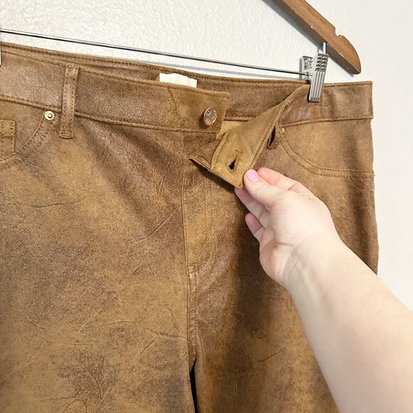 Chico’s Size 1.5 Soft Faux Suede Tan Brown Pull-on Pants Women's Size 10 - Picture 5 of 15